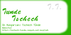 tunde tschech business card